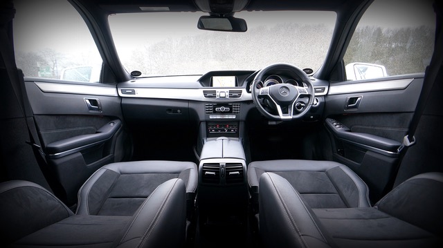 Leather car interior